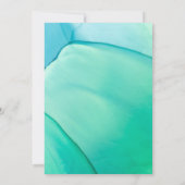 グリーンフルイドテクスチャー 35周年結婚記念日 招待状 (裏面)