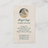 グリーンフルオライト結晶ホリスティックスピリチュアルヨガ 名刺 (裏面)