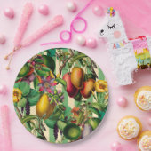 グリーンフルーツアンドフラワーガーデンレトロスタイル ペーパープレート (パーティー)