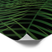 グリーンフレッシュエキゾチック葉パーム引用文 ポスター (角)