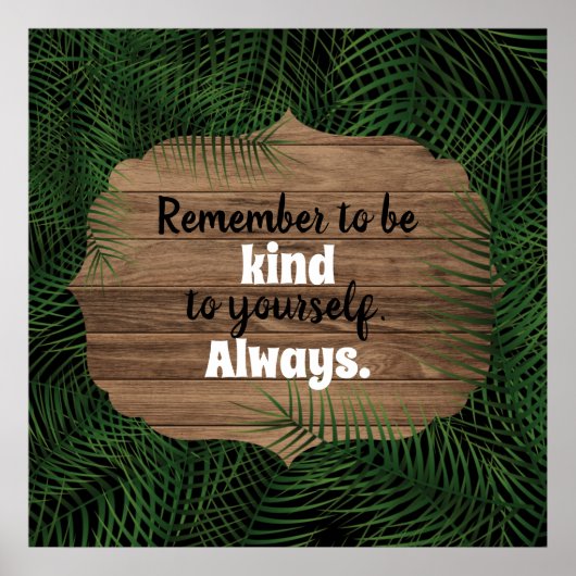 グリーンフレッシュエキゾチック葉パーム引用文 ポスター (正面)