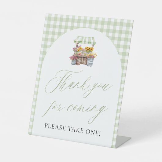 グリーンフレッシュオフザマーケット ご来場ありがとうございます 台座サイン (正面)