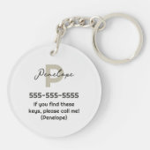 グリーンフレッシュモダンチェッミニマルトライムスライス キーホルダー (裏面)