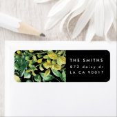 グリーンフレッシュモダンリーフ結婚の差出人住所 ラベル (インサイチュ)