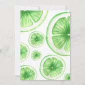 グリーンフレッシュレモンシトラスベビーシャワー 招待状 (裏面)