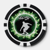 グリーンフレームスケーターゲーマートランプのポーカーチップ ポーカーチップ (正面)