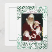グリーンフレームフォトカード 招待状 (正面/裏面)