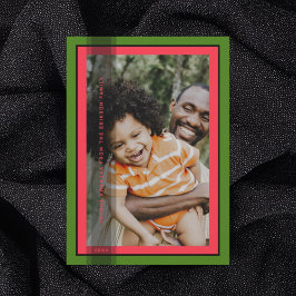 グリーンフレームホリデーカード シーズンカード