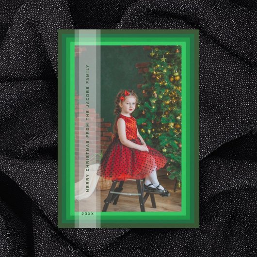 グリーンフレームホリデーカード シーズンカード