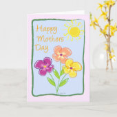 グリーンフレームマザーズの日 カード (黄色い花)