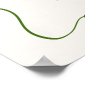 グリーンフレームリボンブライダルシャワーへようこそ ポスター (角)