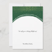 グリーンフレームワンフォトメリークリスマス 招待状 (裏面)