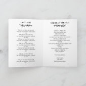 グリーンフレーム楕円形フォト葬儀プログラム プログラム (内部)