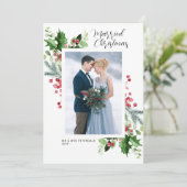 グリーンフレーム結婚の休日の発表 サンキューカード (スタンド正面)