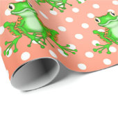グリーンフログズ水玉模様 ラッピングペーパー (ロールコーナー)