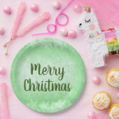グリーンフロストメリークリスマス ペーパープレート (パーティー)