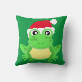 グリーンフロッグサンタハットマンガノベルティ おもしろい クッション (裏面)
