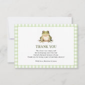グリーンフロッグテーマベビースワープスモール サンキューカード (正面)
