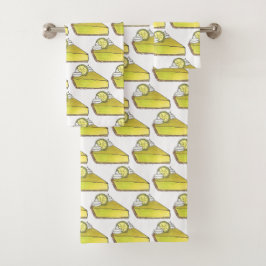 グリーンフロリダ鍵ライムパイスライスグルメ バスタオルセット