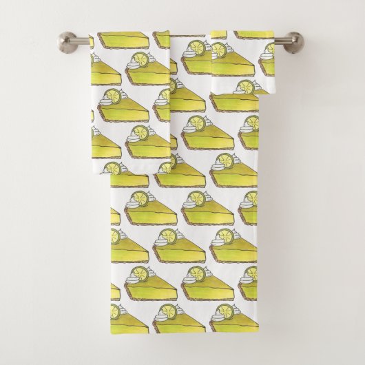 グリーンフロリダ鍵ライムパイスライスグルメ バスタオルセット (インサイチュ)