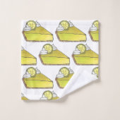 グリーンフロリダ鍵ライムパイスライスグルメ バスタオルセット (ウォッシュタオル)