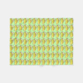 グリーンフロリダ鍵ライムパイスライス片グルメ食品 フリースブランケット (正面(横))