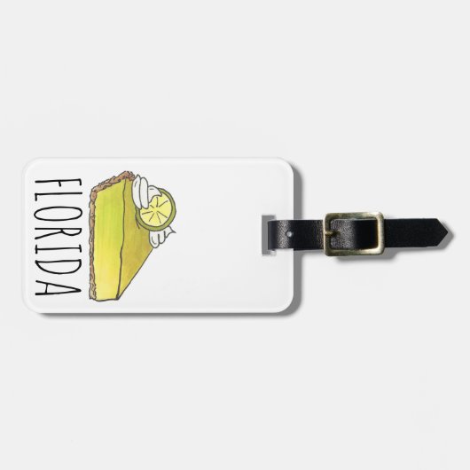 グリーンフロリダ鍵ライムパイスライス片グルメ食品 ラゲッジタグ (正面横)