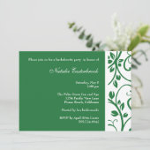 グリーンフローラつる植物バチェロレッテ招待状 招待状 (スタンド正面)