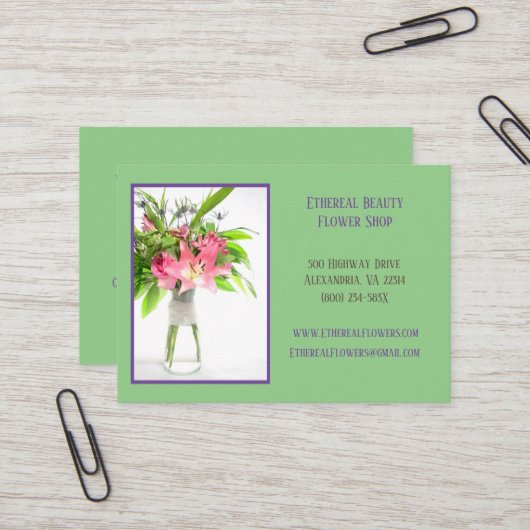 グリーンフローラアレンジメント名刺 名刺 (正面/裏面インサイチュ)
