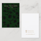 グリーンフローライヤリングジュエリー表示 名刺 (正面/裏面)