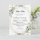 グリーンフローラエレガンス結婚式招待状 招待状 (スタンド正面)
