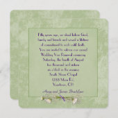 グリーンフローラエンボス結婚の発願の更新 招待状 (正面/裏面)