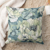 グリーンフローラガーデンエレガントデリケートフラワーソファ クッション (ブランケット)