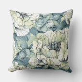 グリーンフローラガーデンエレガントデリケートフラワーソファ クッション (正面)