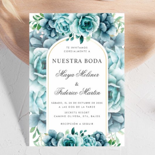 グリーンフローラガーデンヌエストラボダスペインの結婚ズ 招待状