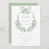 グリーンフローラクレスターイースターエッグ狩り&ブランチ招待状 招待状 (正面/裏面)