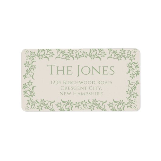 グリーンフローラコテージコアリターンシッピングラベル ラベル (正面)