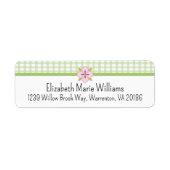 グリーンフローラジンガム差出人住所 ラベル (正面)