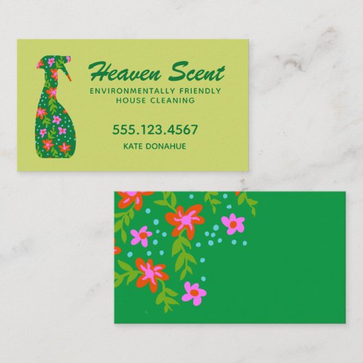 グリーンフローラスプレーボトルハウスクリーナービジネスC 名刺 (正面/裏面)