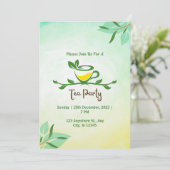 グリーンフローラティーパーティの招待状 招待状 (スタンド正面)