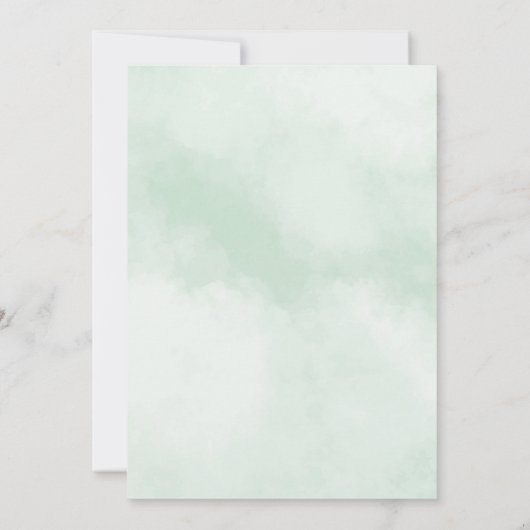 グリーンフローラドレスバタフライキンセニェラ 招待状 (裏面)