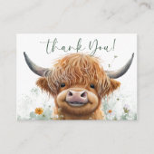 グリーンフローラハイランドカウズサンキューカード エンクロージャーカード (正面)