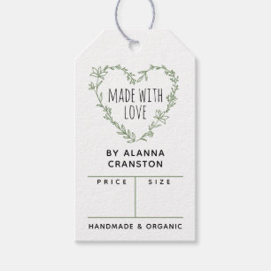 グリーンフローラハートリース(ラブプライス製) ギフトタグ