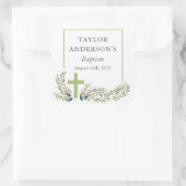 グリーンフローラバプテスステッカーラベル スクエアシール (バッグ)