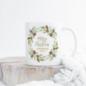 グリーンフローラパインズクリスマスリース ツートーンマグカップ