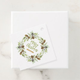 グリーンフローラパインズクリスマスリース フェイバータグ