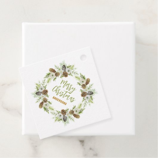 グリーンフローラパインズクリスマスリース フェイバータグ (インサイチュ)