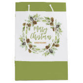 グリーンフローラパインズクリスマスリース ミディアムペーパーバッグ (正面)