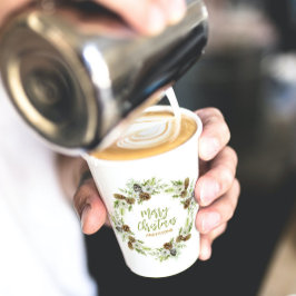 グリーンフローラパインズクリスマスリース 紙コップ