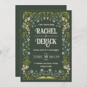グリーンフローラフェアユタレ結婚式招待状 招待状 (正面/裏面)